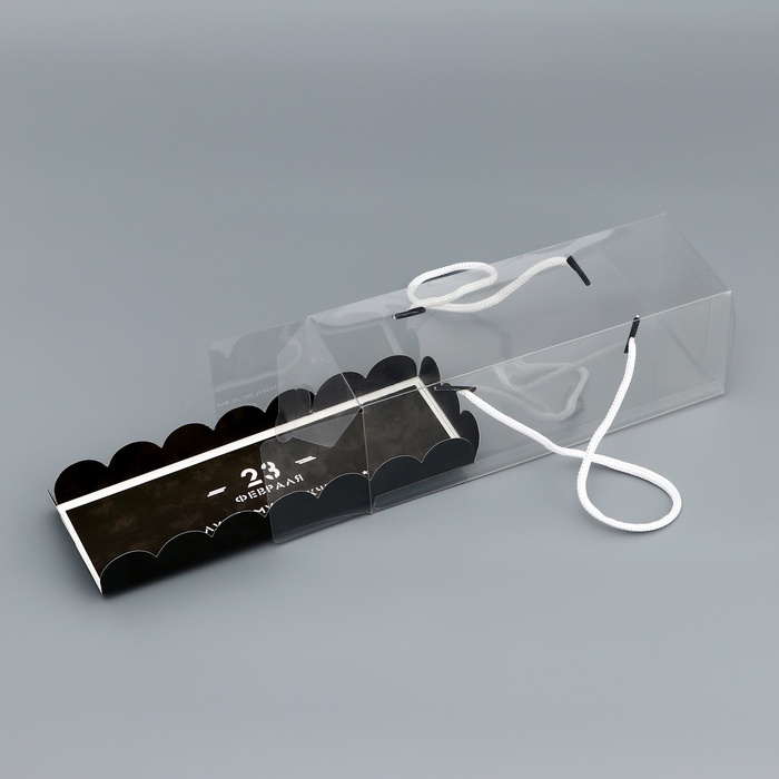 Кондитерская упаковка под рулет, «23 Февраля», 22.5×7.8×7.8 см