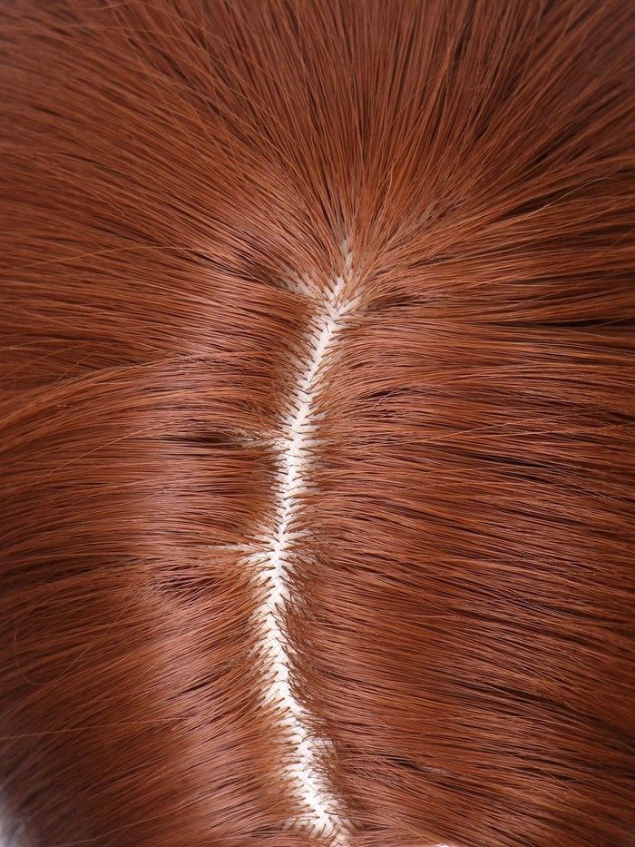 Парик искусственный, имитация кожи, 60 см, 270 г, рыжий