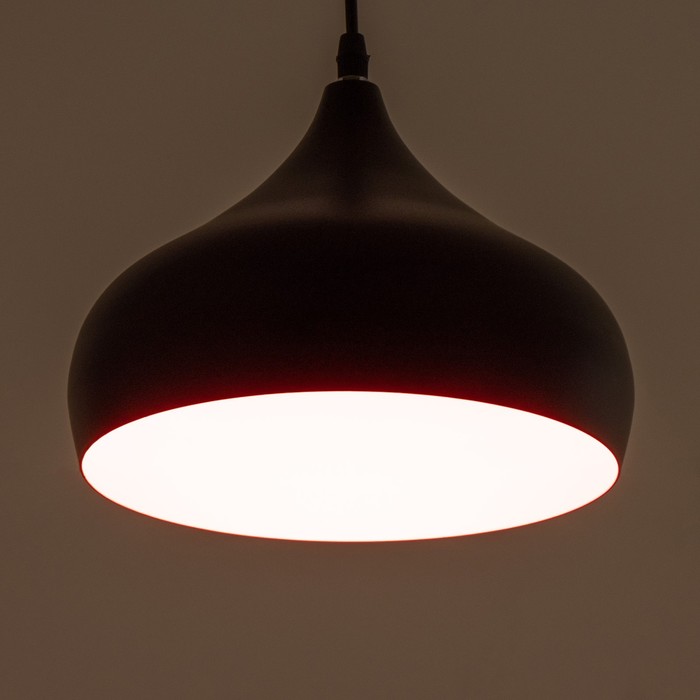 Подвес BayerLux «Купол дуо» Е27 черный-красный 24×24×18-118 см