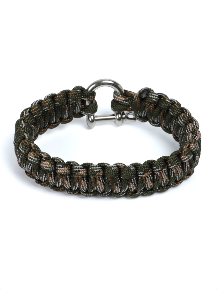 Браслет из паракорда, 25 см, цвет лесной камуфляж