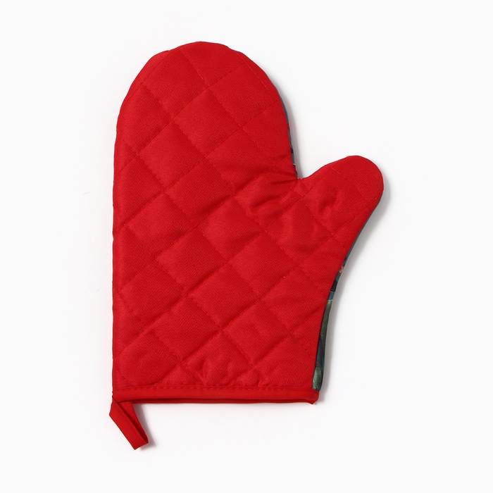 Варежка - прихватка «Доляна» Beauty, 20×27 см, изумрудная