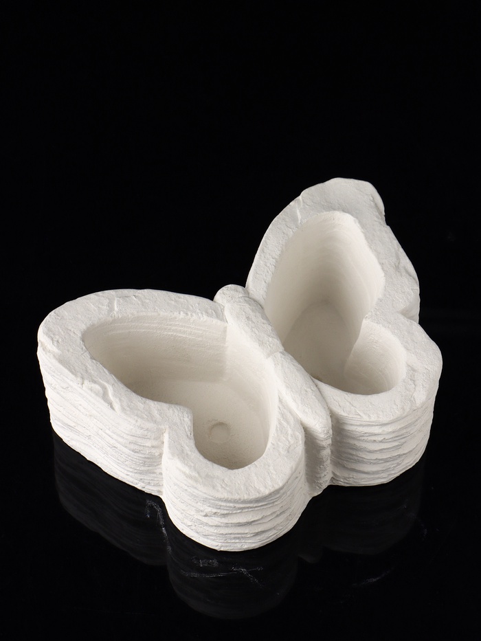 Декоративное кашпо для цветов «Бабочка», гипс, 13×9×6 см