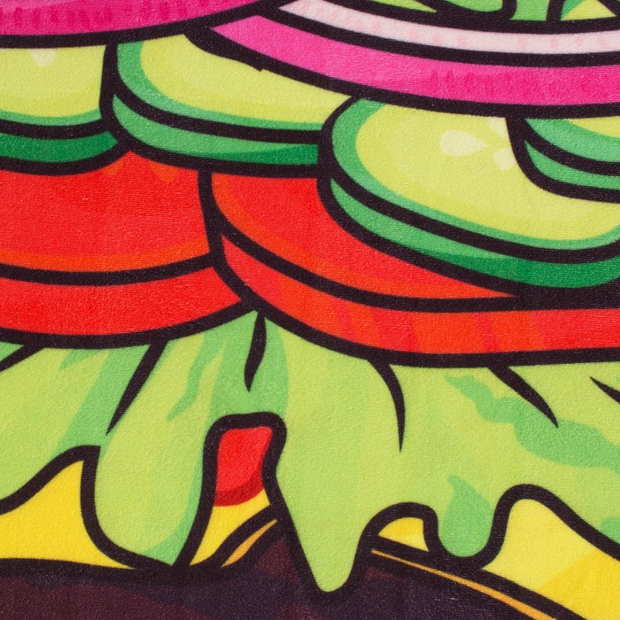 Полотенце пляжное «Гамбургер», 134×150 см