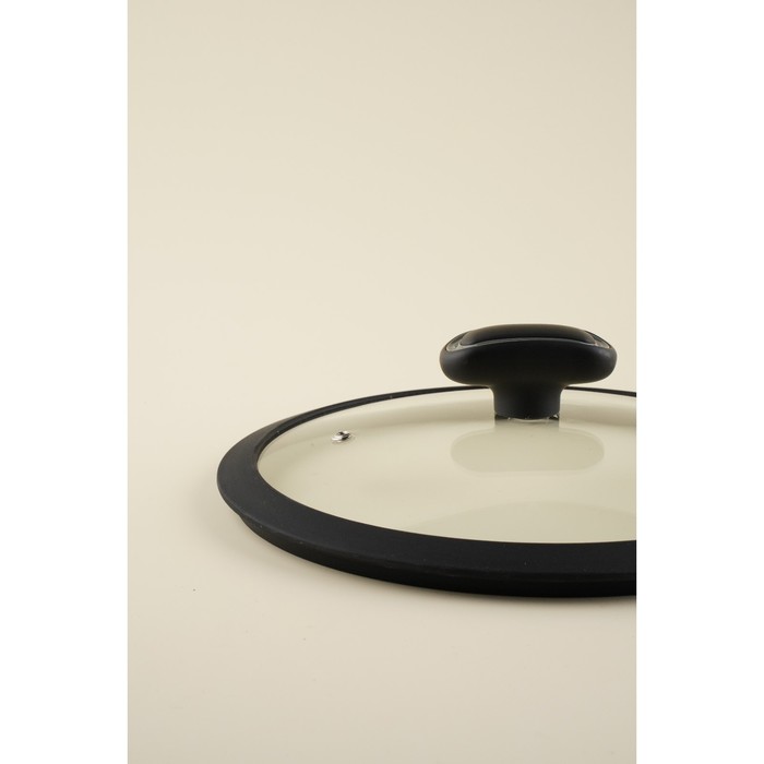 Крышка SL Home, d=24 см, с силиконовым ободком, стекло