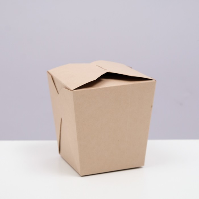 Коробка для лапши «ВОК» сборная, крафтовая, 10×10×10.5 см