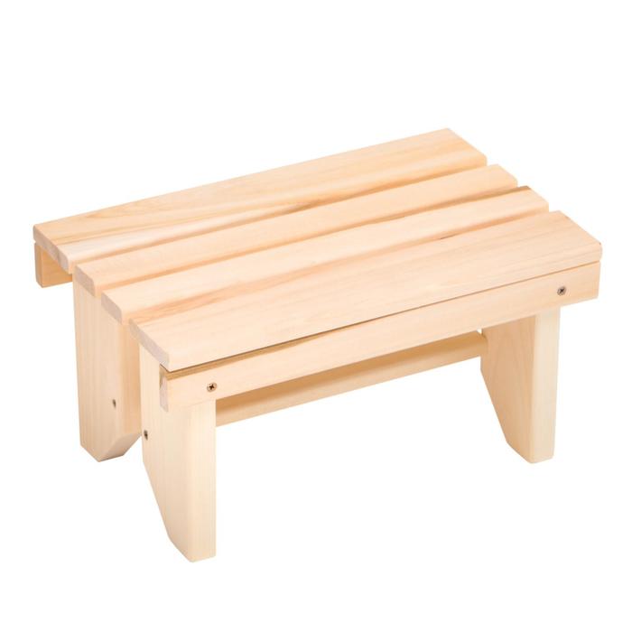 Лавка для бани и дачи, 40×25×21 см, деревянная, липа, «Добропаровъ»