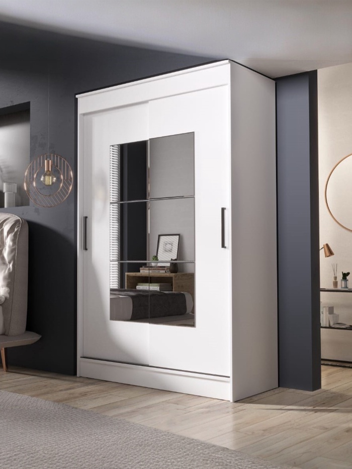 Шкаф – купе «Элегант 1», 1260×590×2000 мм, цвет белый