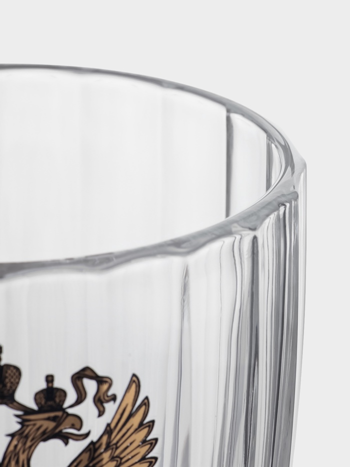 Пивная кружка «Герб России», 500 мл, стекло, прозрачная