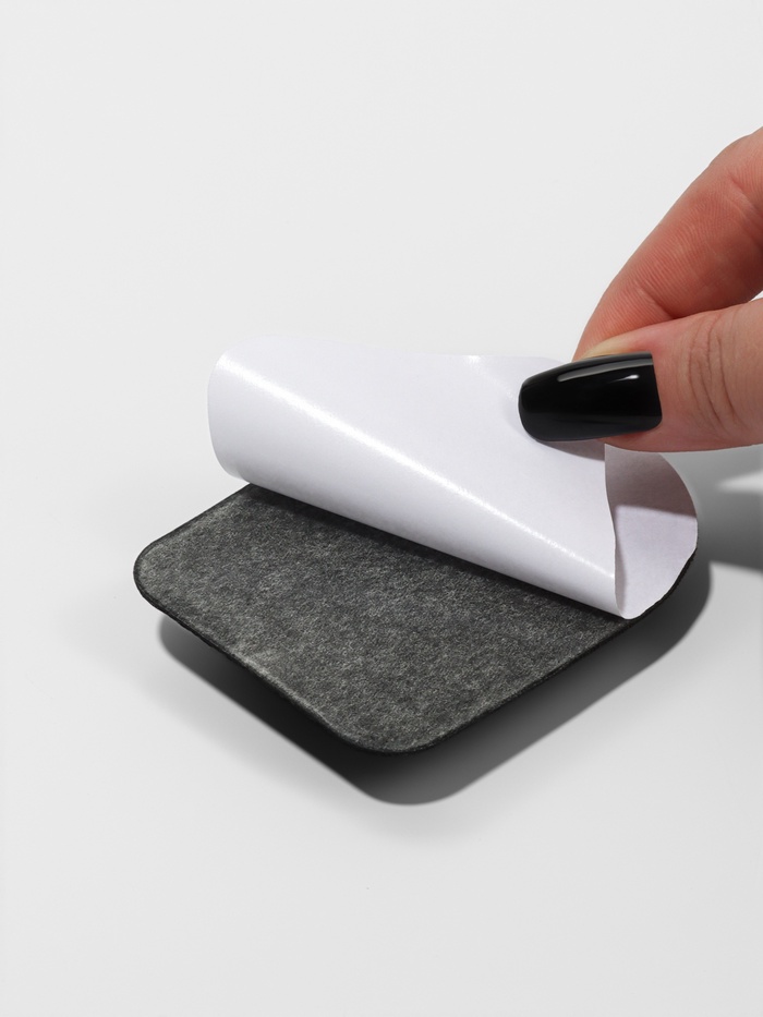 Подпяточники для обуви, клеевая основа, 8.3×6.5 см, пара, чёрные