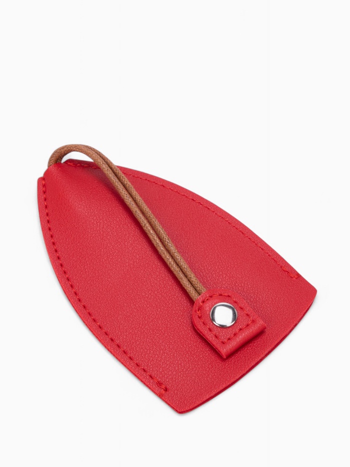 Ключница карманная с кольцом, размер 11.5×7.5×0.3 см, красная