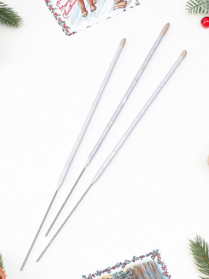 Бенгальские огни золотые «Новогодние», 3 шт., 30 см, горение 50 сек.