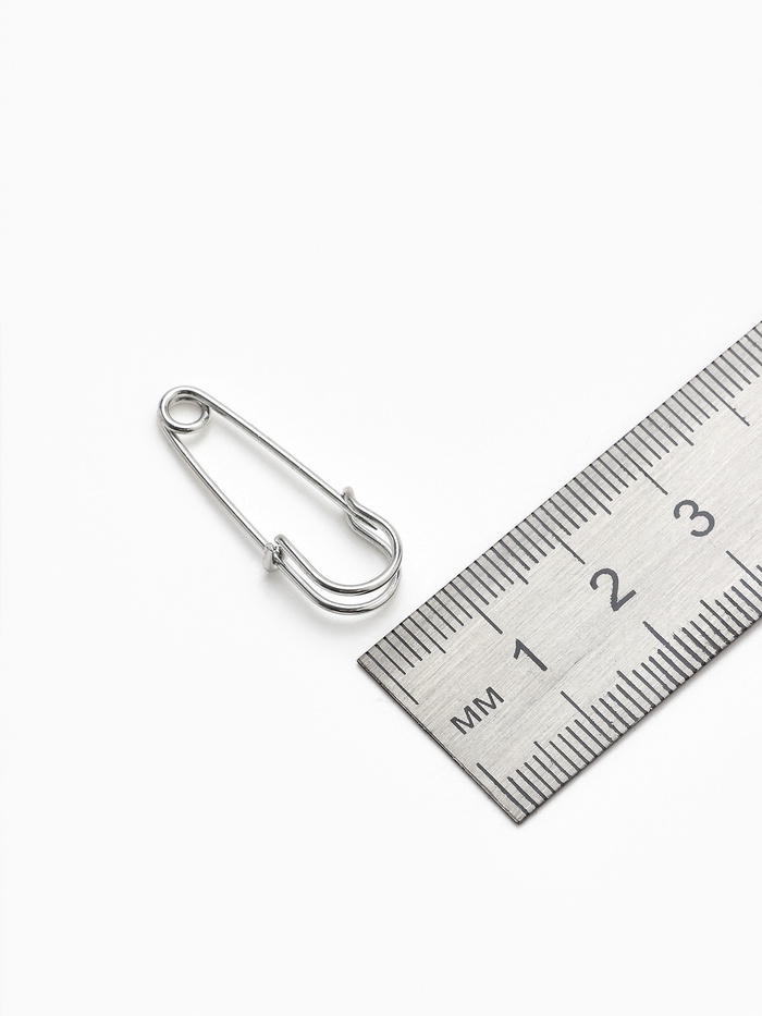 Булавка 3×1 см (набор 5 шт.), СМ-208, цвет серебра