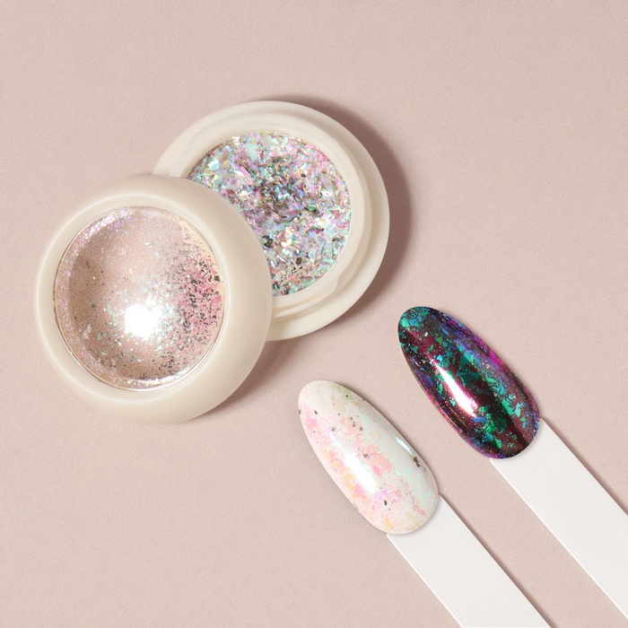 Втирка для ногтей, с аппликатором, северное сияние