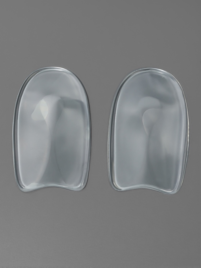 Подпяточники для обуви, на клеевой основе, силиконовые, 9.5×5.5 см, пара, прозрачные