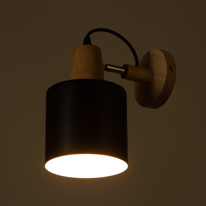 Спот «Бруни» Е27 40 Вт черный 13×25×24 см