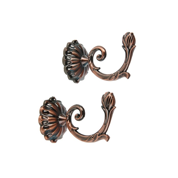 Держатель для штор «ТУНДРА» KS006, однорожковый, цвет медь