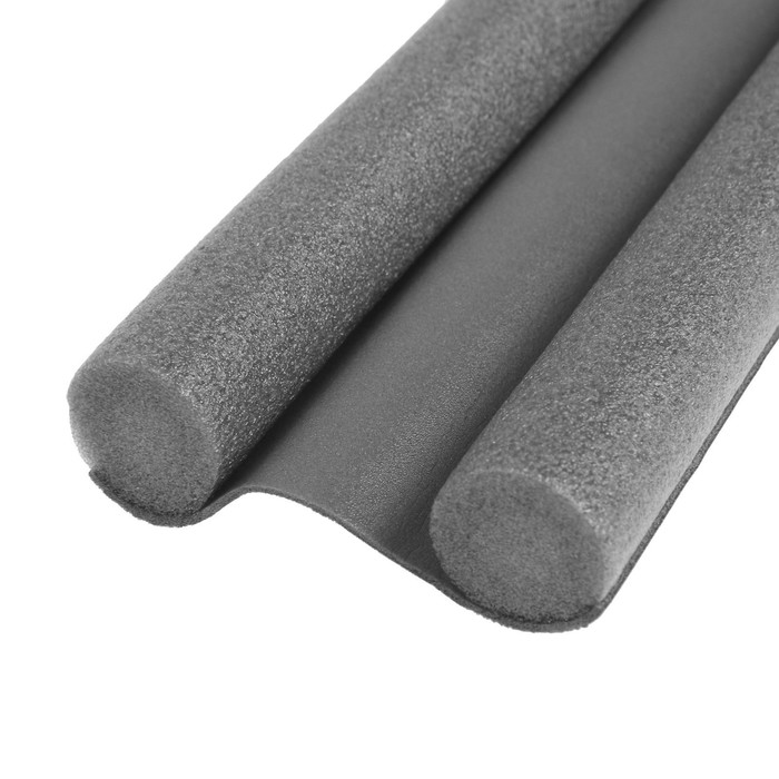 Уплотнитель для дверей с защитой от сквозняка и пыли, ТУНДРА, 95×10 см, серый