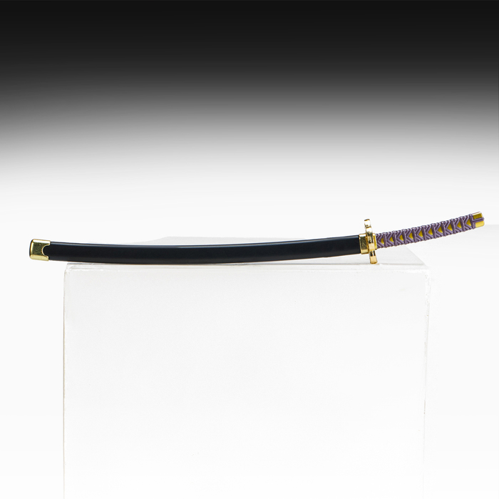 Макет оружия «Сувенирная катана Зеницу», 24 см, чёрная с сиреневым