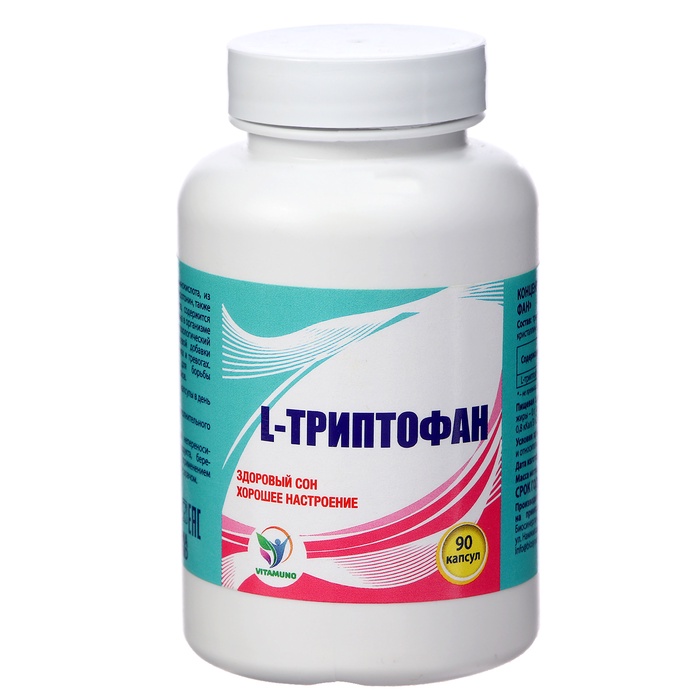 L-триптофан Vitamuno здоровый сон, 90 капсул