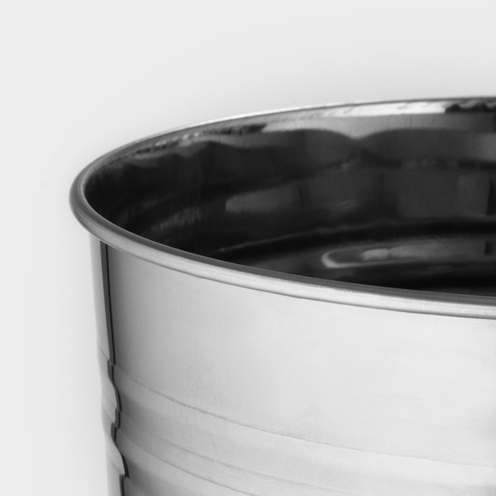 Вазон без ручек, 11 л, h=49 см, нержавеющая сталь, ГОСТ