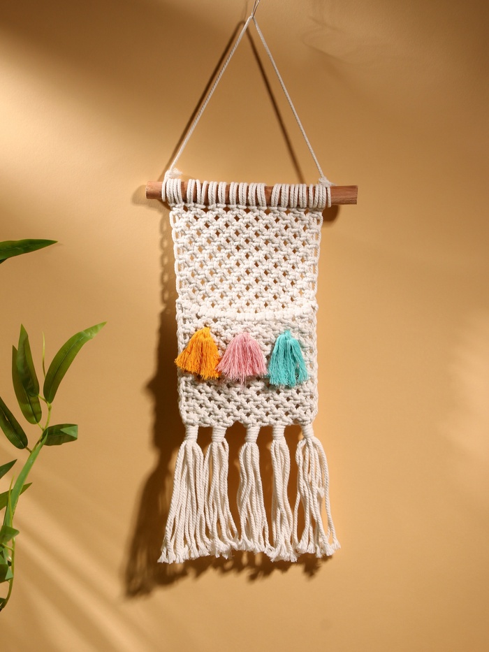 Кармашек текстильный, подвесной, 22×50 см, белый