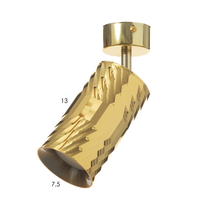 Спот «Алисер» GU10 золото 7.5×7.5×20 см