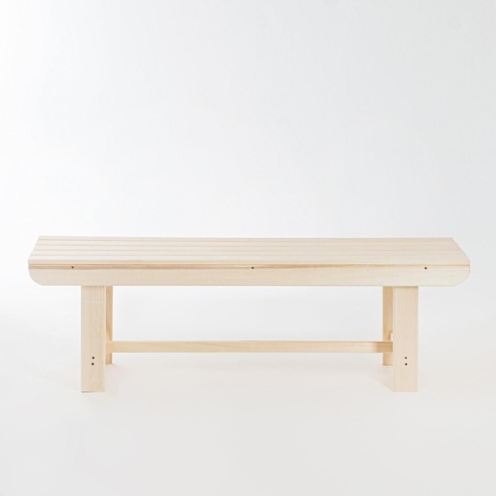 Лавка деревянная из наличника липы «Добропаровъ», 140×40×43.5 см, для бани, нагрузка до 160 кг