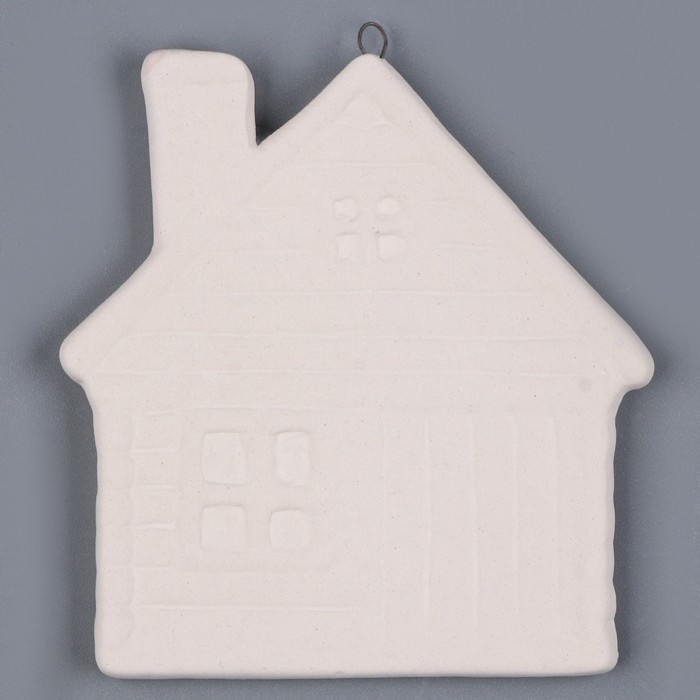 Ёлочная игрушка под роспись «Избушка», с подвесом, кисть