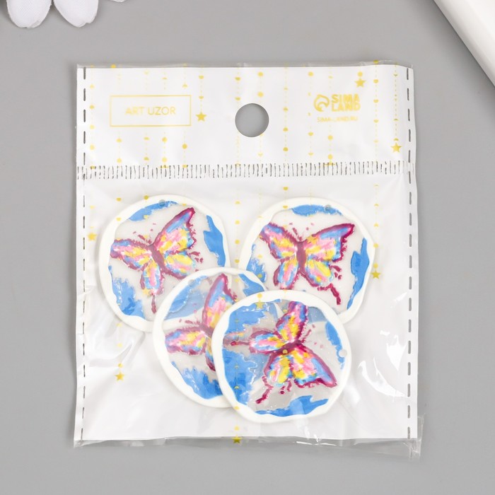 Декор для творчества акрил «Акварельная бабочка», 0.2×3×3.2 см