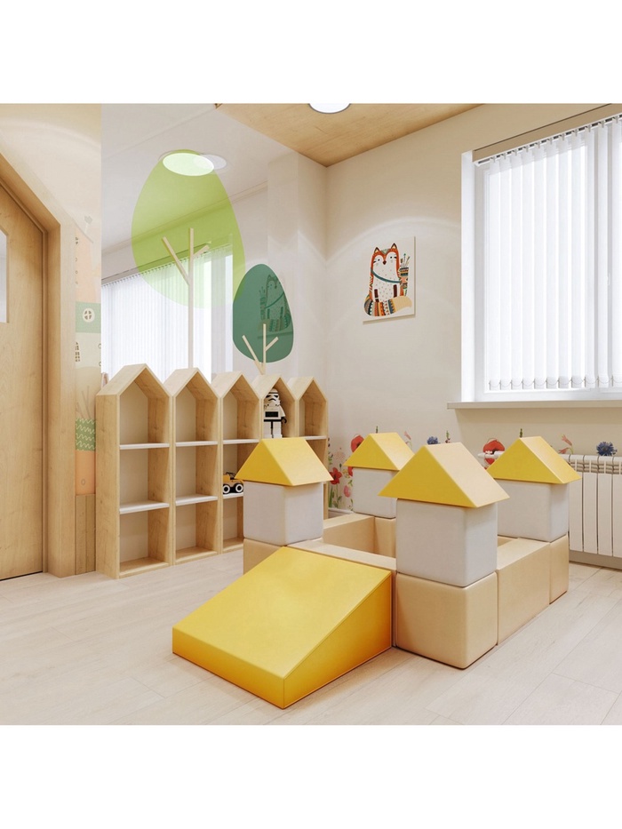 Мягкий игровой комплекс «Крепость», пастельные цвета