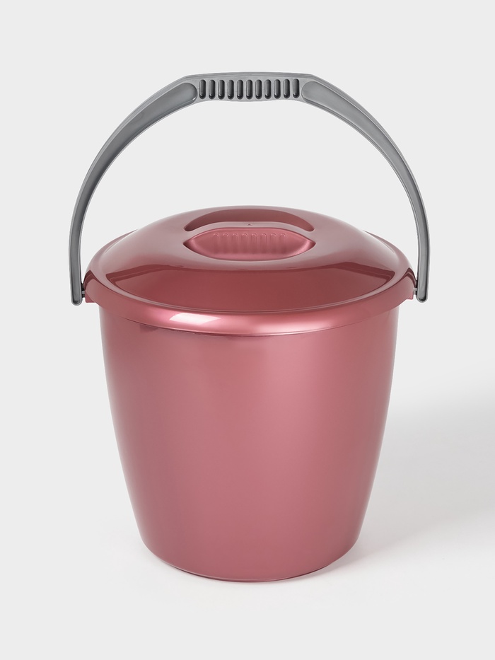 Ведро с крышкой «Удачное», 7 л, пластик, МИКС