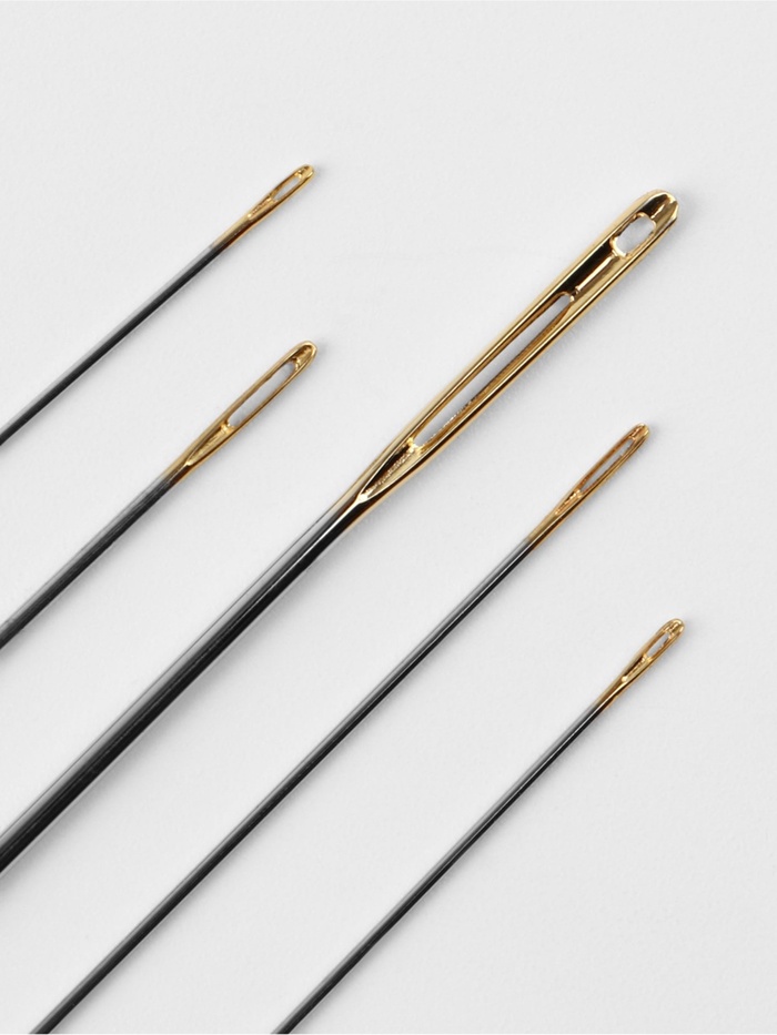 Иглы швейные штопальные TEIRA, для гобелена, набор 12 шт., d=0.7-1.4, 3.6-9 см