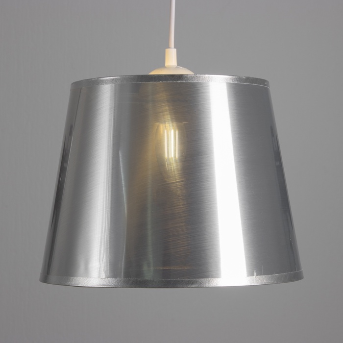 Абажур BayerLux, Е27, серебро, 28×28×21 см