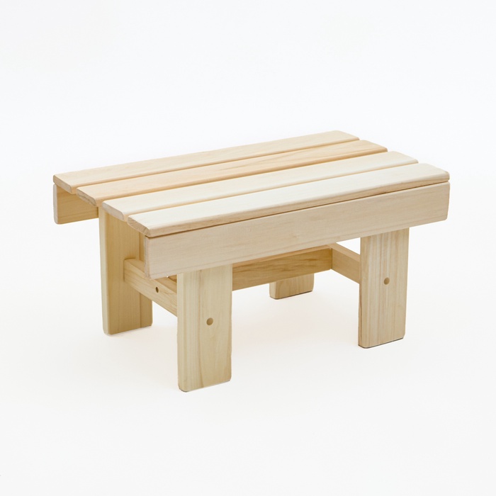 Лавка деревянная из липы «Добропаровъ» 60×30×30 см, для бани