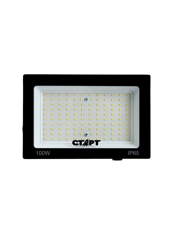 Прожектор светодиодный СТАРТ, 100 Вт, 8500 Лм, 6500К, IP65, чёрный