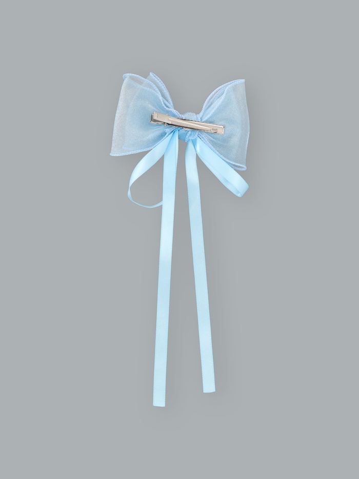 Бант для волос на заколке с лентами, голубой, Холодное сердце