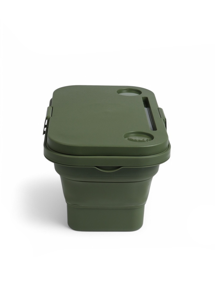 Корзина - столик maclay 2 в 1, складная, 47×28.5×23.5 см, зелёная