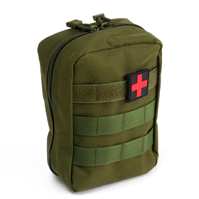 Аптечка тактическая-подсумок, 14.5×20 см, зелёная