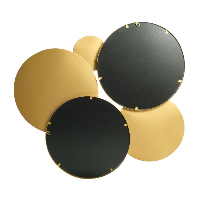 Декор настенный с зеркалом «Зазеркалье», панно металл под золото, 103×103×3.5 см