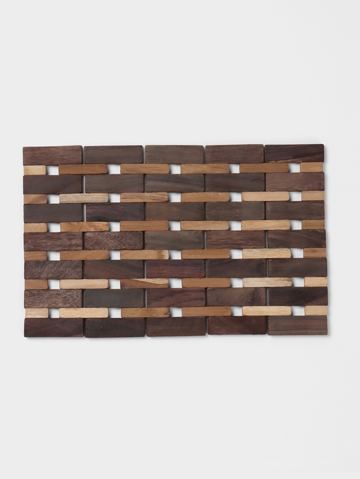 Коврик из тикового дерева, 30×20×0.7 см