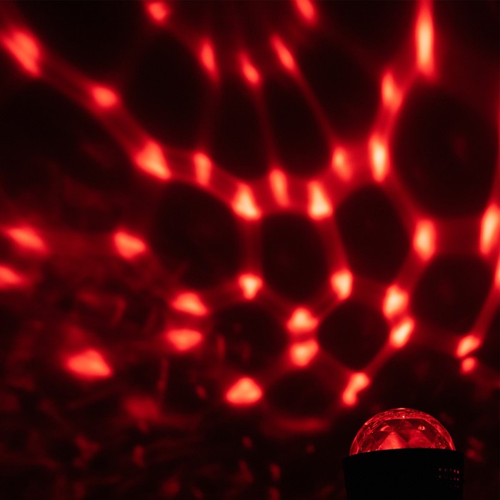 Проектор «Мини диско-шар» 8 см, реакция на звук, 5 В, свечение RGB