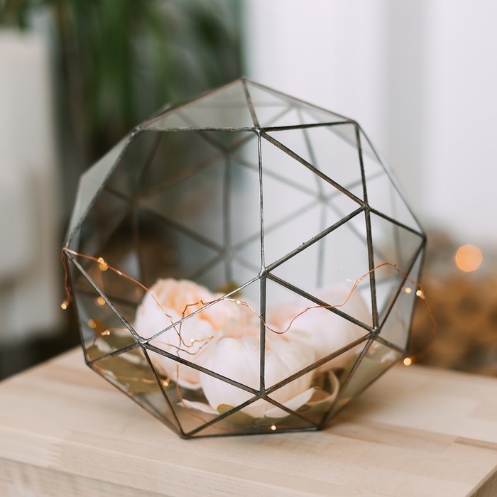 Флорариум «Сложный», стекло, швы медь