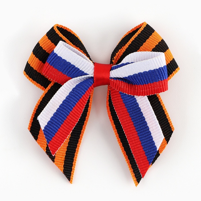 Георгиевская лента, с бантом на День победы «9 Мая», 10.5×14 см