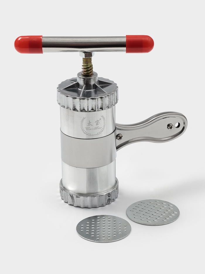 Лапшерезка ручная, 3 насадки, 18×18×6 см, нержавеющая сталь