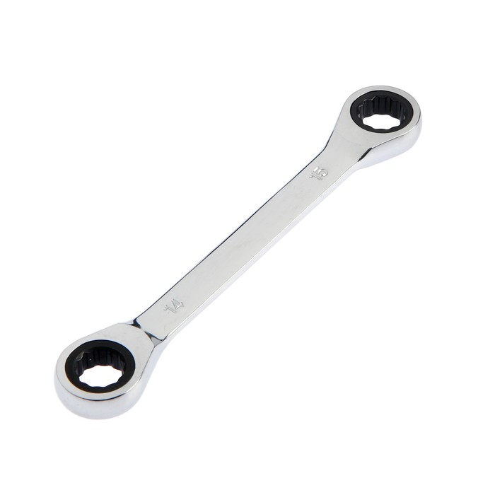 Ключ накидной трещоточный ТУНДРА, CrV, полированный, 72 зуба, 14×15 мм