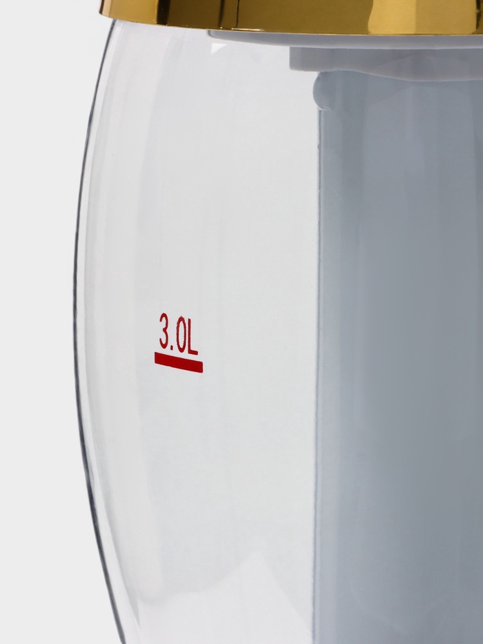 Башня пивная «Вавилон стиль», колба 3 л, ёмкость для льда, подсветка, пластик, золотистый