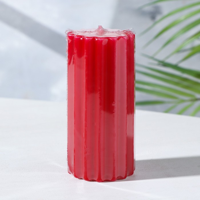 Ароматическая свеча - цилиндр «Рельеф. Бархатная роза», 5×10 см