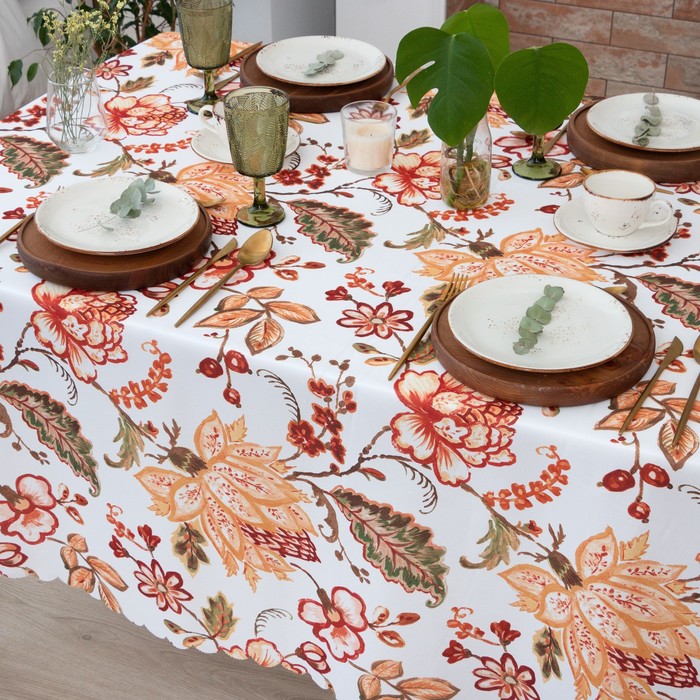 Скатерть «Доляна. Летние цветы», 145×180 см