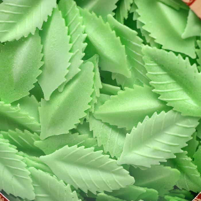 Вафельный «Лист розы», малый, светло - зеленый, 1000 шт.