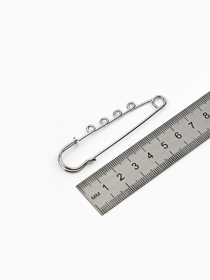 Булавка для подвесок PO-065 №03, (набор 2 шт.) 70×20×7 мм, серебра